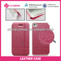 soft PU leather case for iphone 4 fashion phone accessory